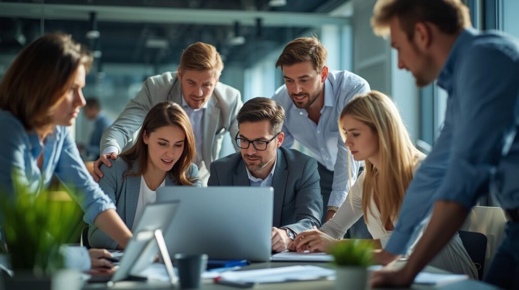 business performance and productivity , people working hard and smart (1)