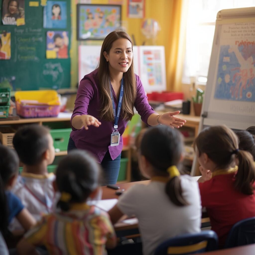 pre and primary teacher training with a philiphine female